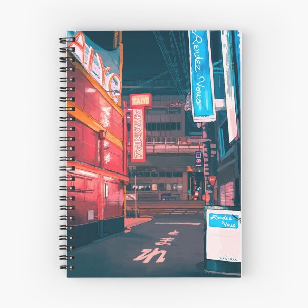 Artikelvorschau, Japanische Stadtillustration entworfen und verkauft von ShallotsDraws.