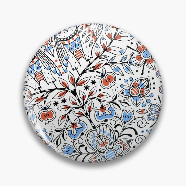 Item preview, Preppy Trippy Flowers Trendy Owls Hipster Botanical Folk Art designed and sold by IamTrending.