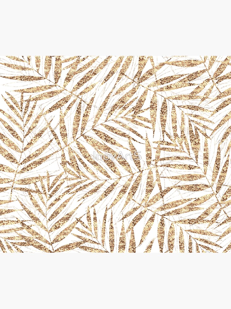 Elegant golden tropical palm leaves design by InovArtS