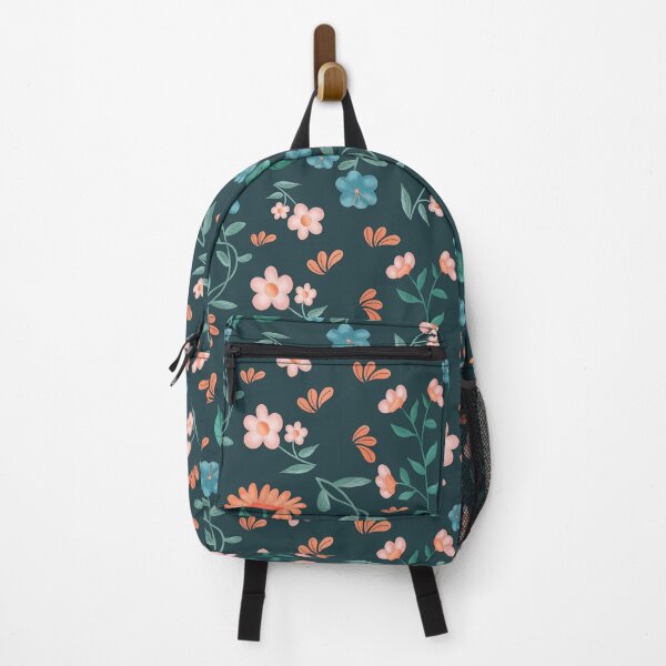Item preview, Vintage Pink and Teal Flowers Floral Pattern designed and sold by Lavender Mint Graphics.