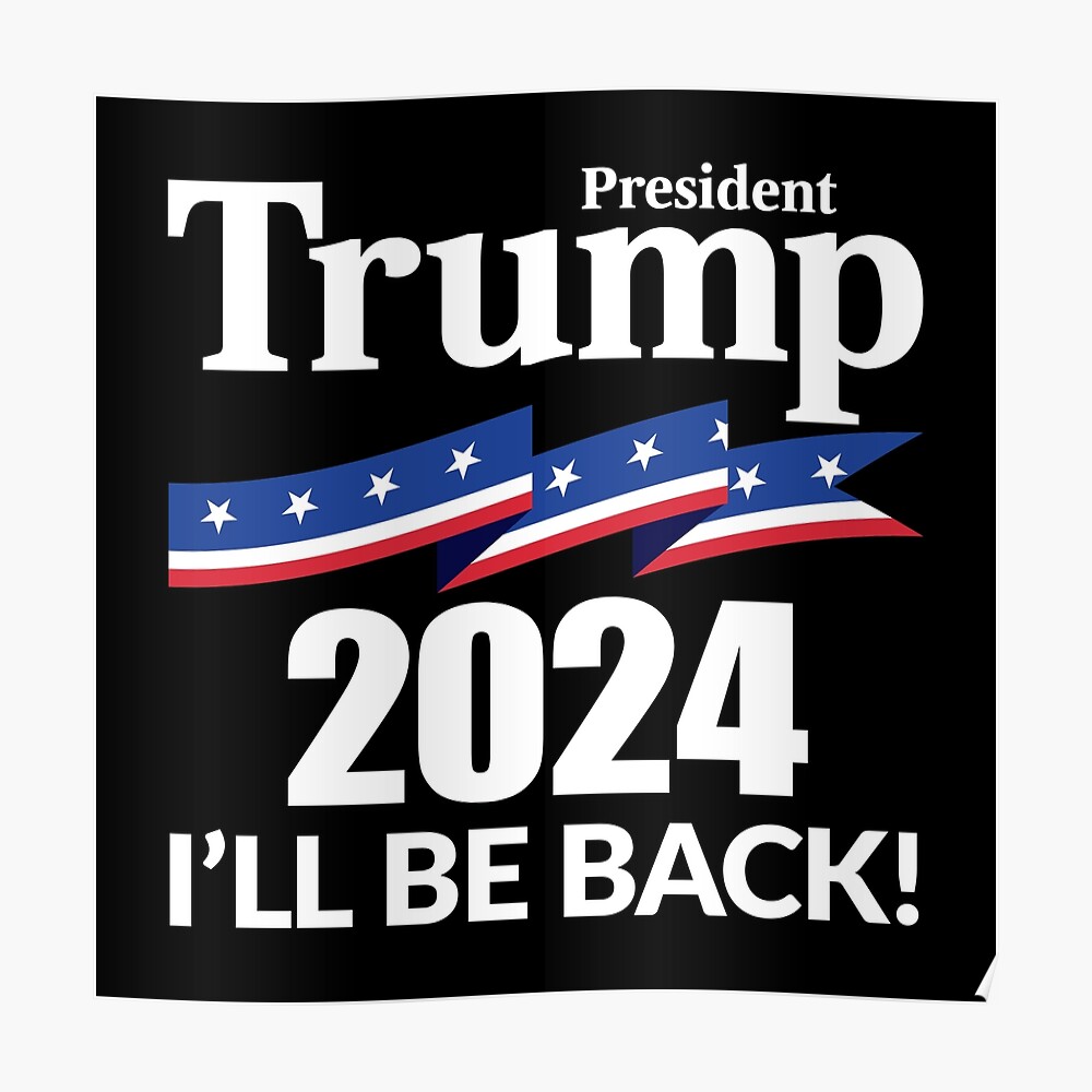 TRUMP 2024 - I'LL BE BACK!" Mask by boxsmash | Redbubble