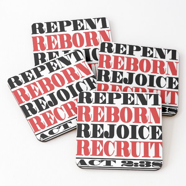 Item preview, Repent, Reborn, Rejoy, Recruit designed and sold by Yashra  Clothing.
