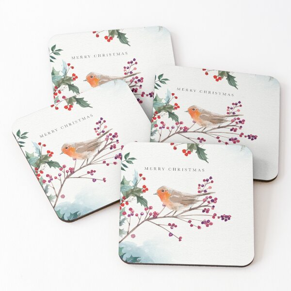 Artikelvorschau, Aquarell Weihnachtsvogel entworfen und verkauft von OrnamentallyYou.