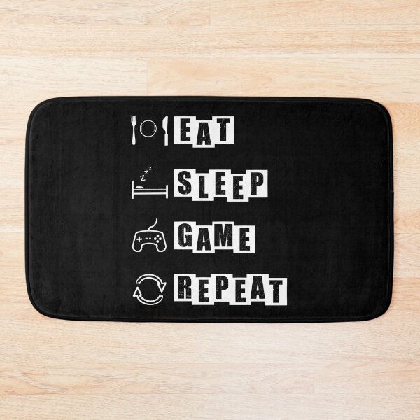 Item preview, Eat, Sleep, Game, Repeat - black designed and sold by BusyMonkeys.
