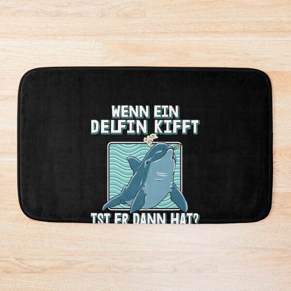 Item preview, dolphin shark smoking pot swimming funny saying gift designed and sold by redshirtz.