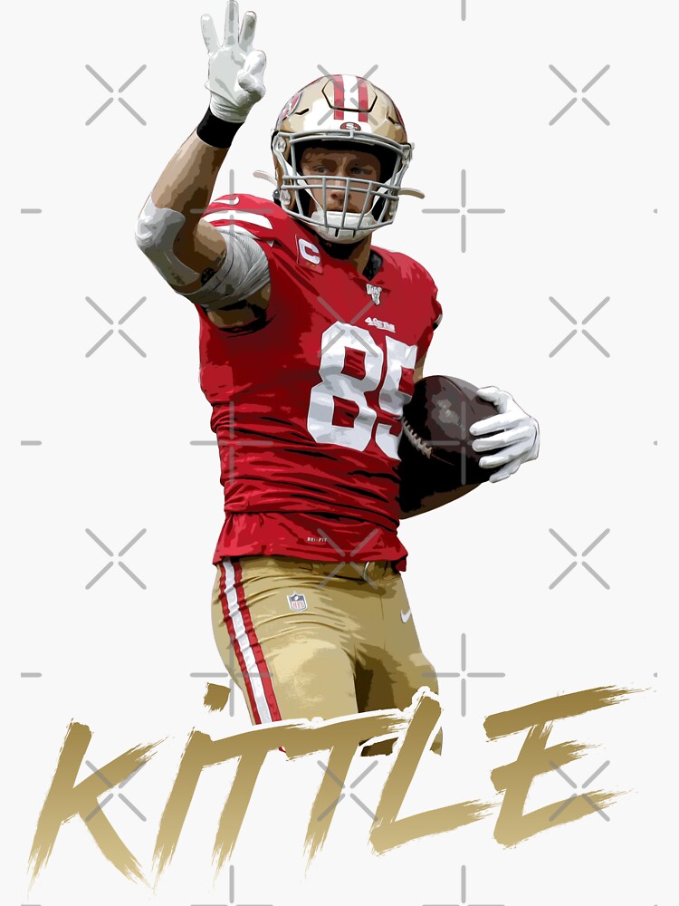 George Kittle football Paper Poster 49ers 6 nfl football - George Kittle -  Posters and Art Prints