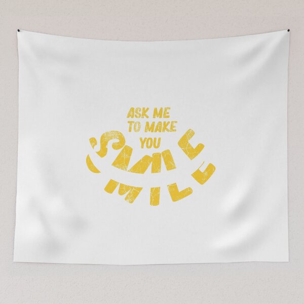 Aperçu de l'œuvre demande moi de te faire sourire t-shirts hoddies créée et vendue par ID01.