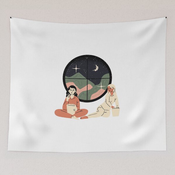 Item preview, Childhood Friends Night In Cute Drawing designed and sold by A. P..