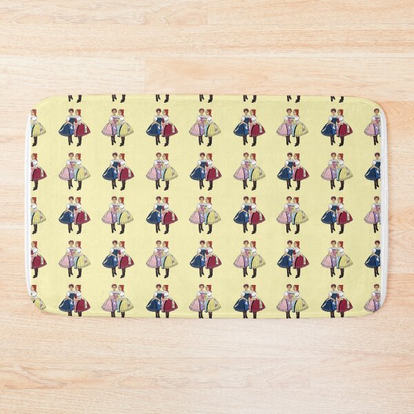 Item preview, Girls of Velke Pavlovice / Holky z Velke Pavlovic on yellow, Czech folklore, Moravian folklore, designed and sold by Naty Design Prague.