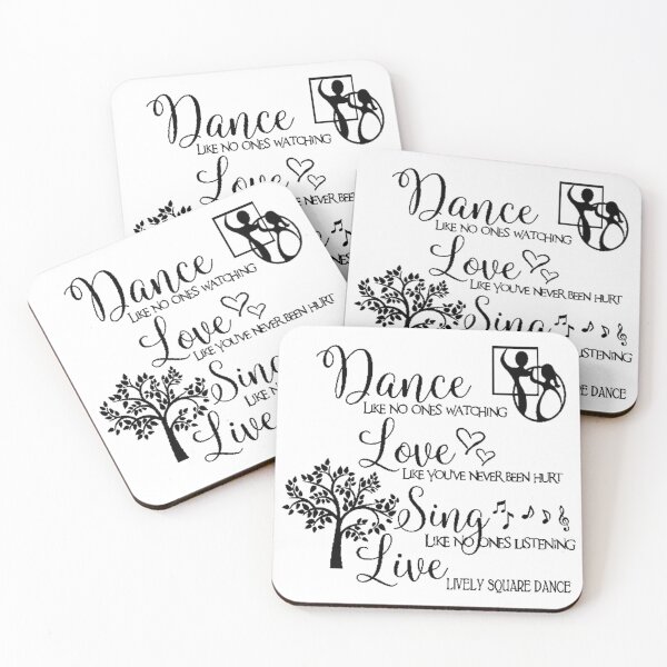 Item preview, Dance Love Sing BLK designed and sold by Square Dancing Gifts & Merchandise.