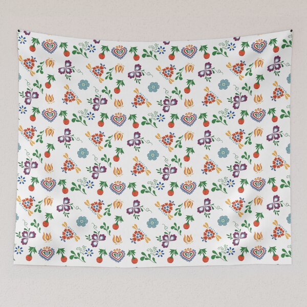 Item preview, Moravske lidove ornamenty / Moravian folklore ornaments / traditional folk design / Czech wine cellar decorations white background designed and sold by Naty Design Prague.