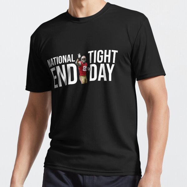 George Kittle: National Tight End Day, 2XL / Adult T-Shirt - Pro Football - Black - Sports Fan Gear | BreakingT