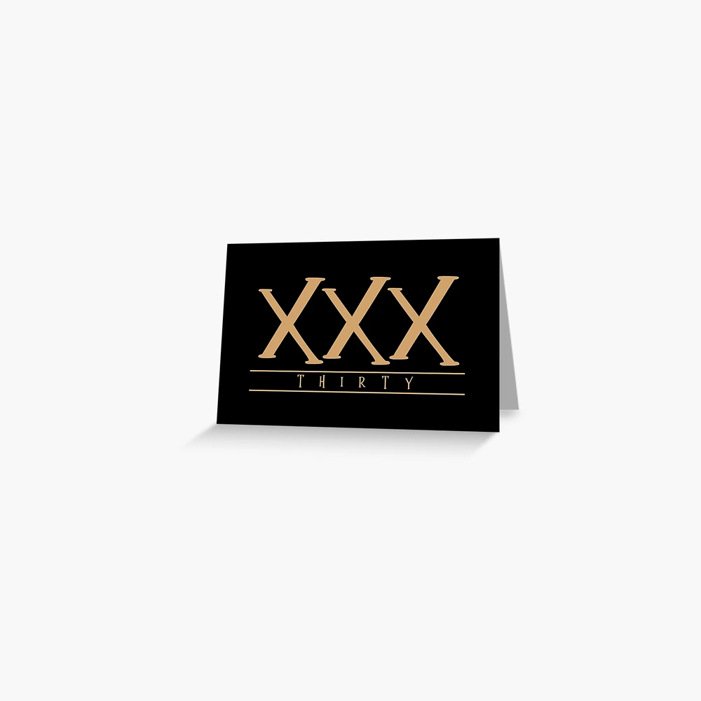 XXX (Thirty) Gold Roman Numerals