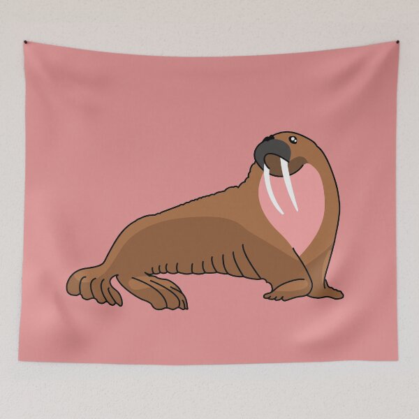 Item preview, Cute Cartoon Walrus Minimalist Simple Drawing designed and sold by KlaraMacinka.