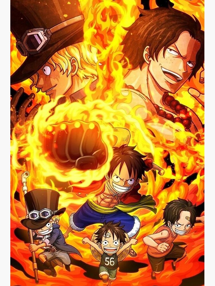 One Piece Ace Luffy Sabo Art Board Print By Itemselling Redbubble