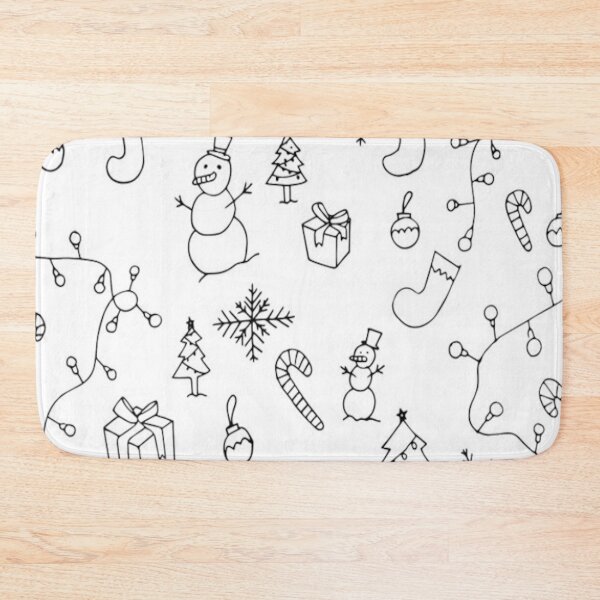 Item preview, Black And White Snowman Christmas Pattern designed and sold by loveoceanair.