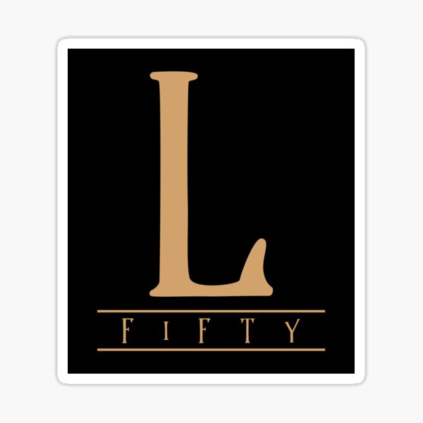 L (Fifty) Gold Roman Numerals Sticker
