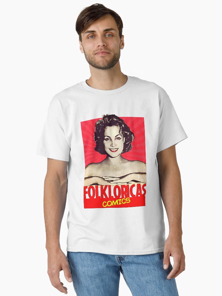 Imagen 2 de 7, Camiseta clásica con la obra Carmen Sevilla en Folkloricas Comics Vintage , diseñada y vendida por LoveCopla.