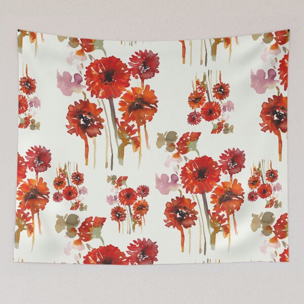 Item preview, Transvaal daisy watercolour painting pattern design designed and sold by EarthyPlanty.
