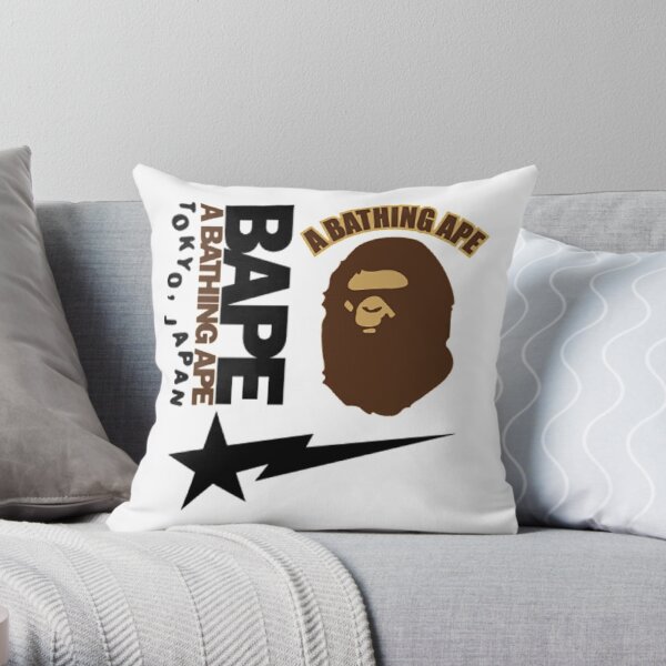 Luxape Pillowcase - 18in - Hypebeast Room Decor - Off White Room Pillow  Cover - Hype Beats Pillows - Black and White Pillows - Bape Decorations 