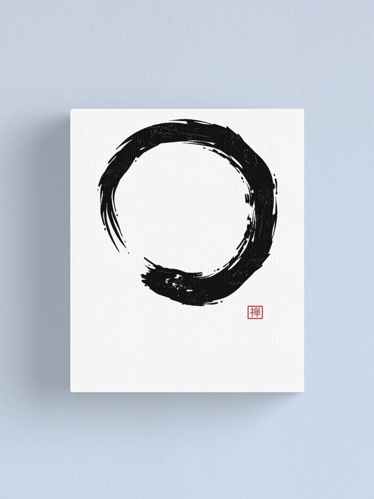 Zen Enso Circle Canvas Print for Sale by dotygonegreen