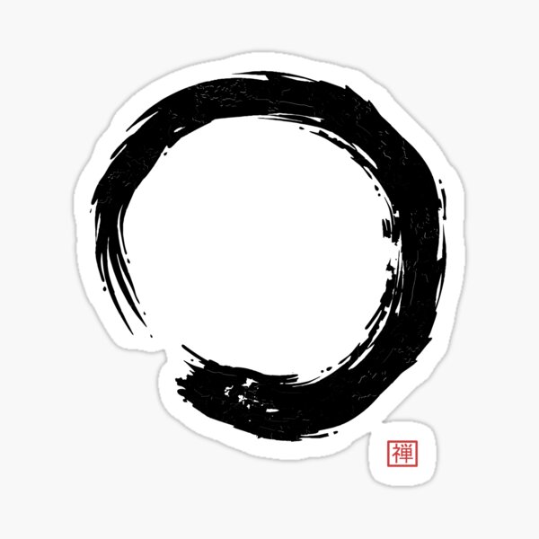 Aperçu de l'œuvre Calligraphie Enso Circle Bouddhisme Zen créée et vendue par MGO-Design.
