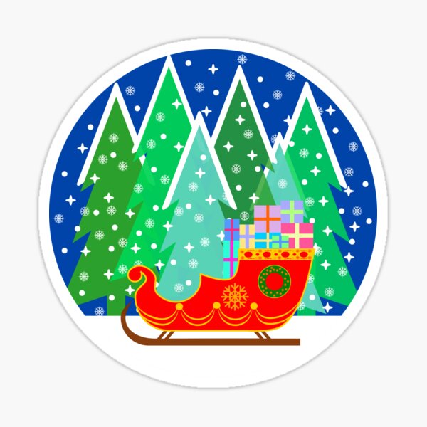 Holiday Sleigh Sticker