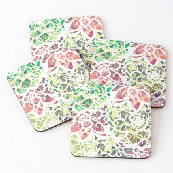 Item preview, Succulent Camouflage - Green and Pink Hues - Digitally Illustrated Abstract Flower Pattern for Home Decor, Clothing Fabric, Curtains, Bedding, Pillows, Upholstery, Phone Cases and Stationary designed and sold by cherdoodles.