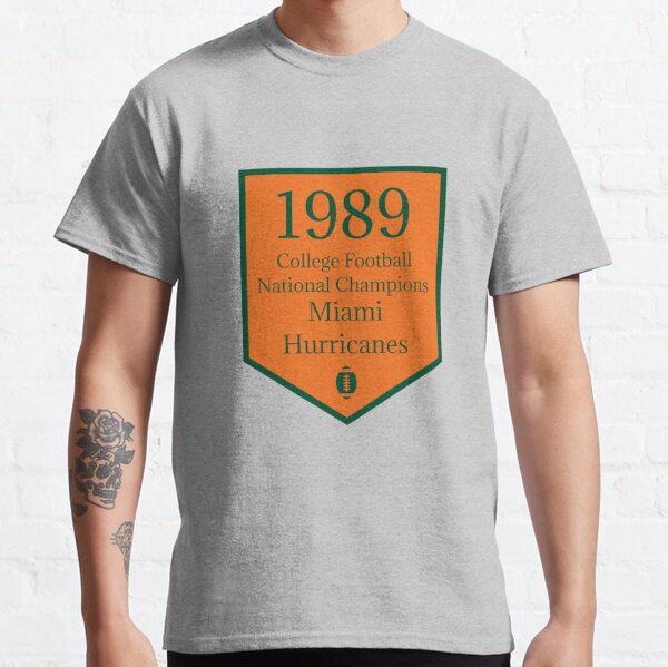 Vintage 80s Miami Hurricanes 1987 National Champs T-shirt Size 