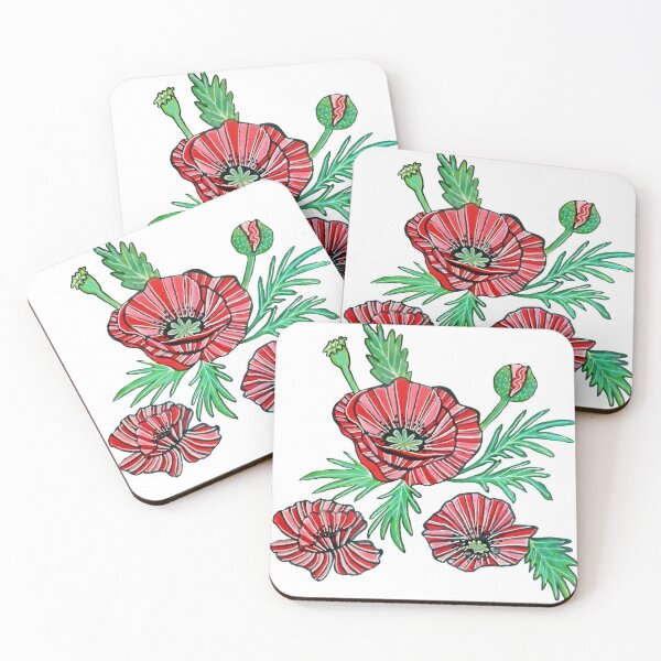Artikelvorschau, Roter und rosa Mohn, Gedenktag entworfen und verkauft von MagentaRose.