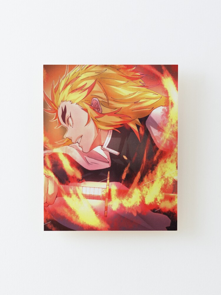 Impression Montee Kyojuro Rengoku Pilier De La Flamme Par Ricon Otaku Redbubble