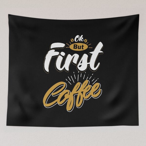 Item preview, Ok But First Coffee designed and sold by NisRayDesign.