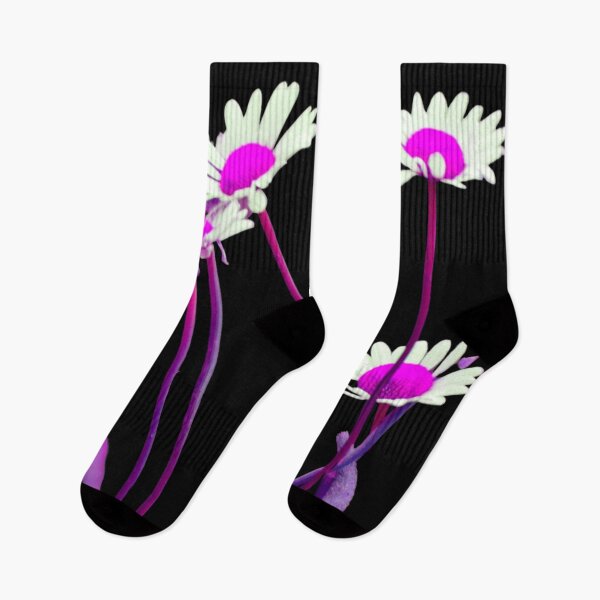 Item preview, Daisies with a difference. Nature. Outdoors. Pink, purple, white, graphic special effects. designed and sold by JellyBeenzz.