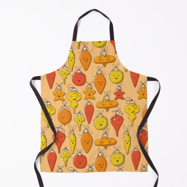 Item preview, Yellow and Orange Kawaii Christmas Tree Ornament Pattern designed and sold by space-kitten.