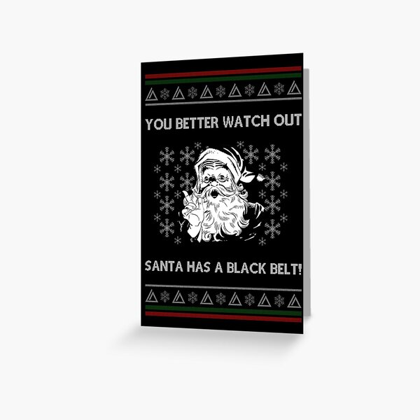 Black Looks Good on You Belt Grading Greeting Card Jiu 