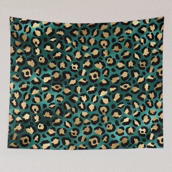 Item preview, Green and Gold Leopard Print Pattern designed and sold by RougeAtelier.