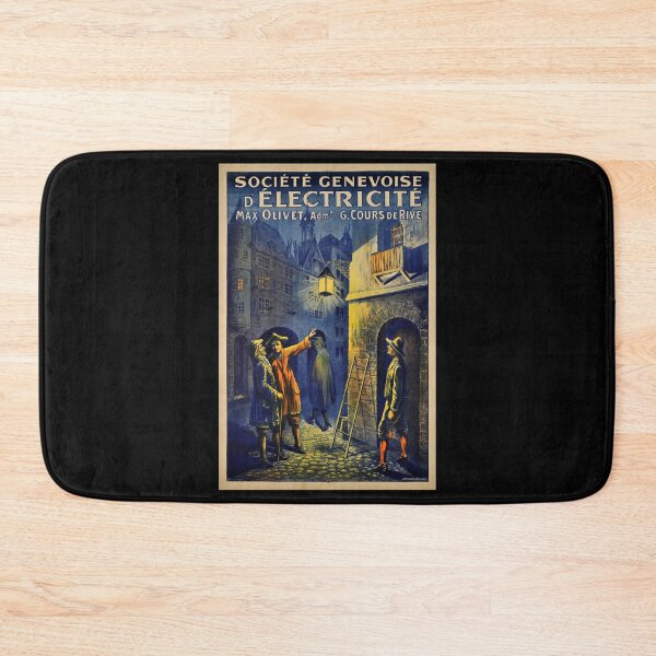 Item preview, retro societe genevoise delectricite max olivet designed and sold by CorasPosters.