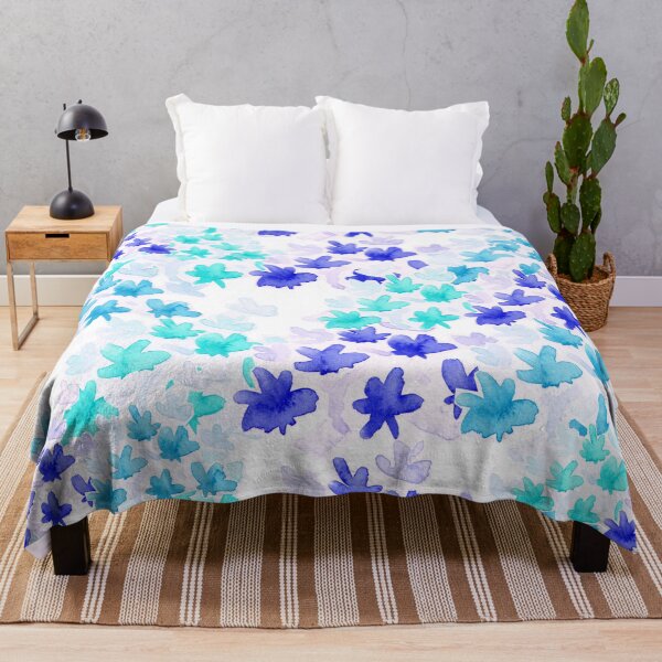 Item preview, Aqua floral soft ligh colors pattern design designed and sold by EarthyPlanty.