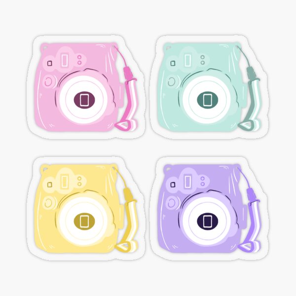 50pcs Camera Cartoon Stickers Polaroid Landscape Photo - Temu