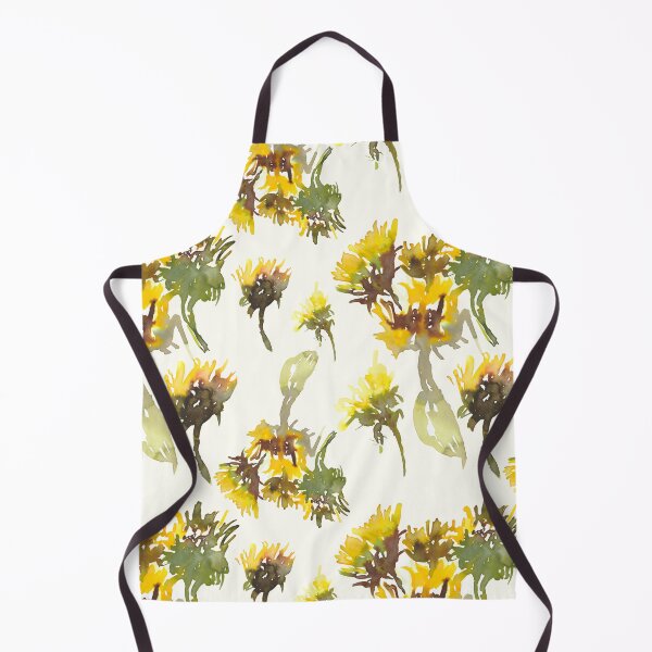 Item preview, Watercolor yellow gerbera artistic pattern design on lemon color designed and sold by EarthyPlanty.