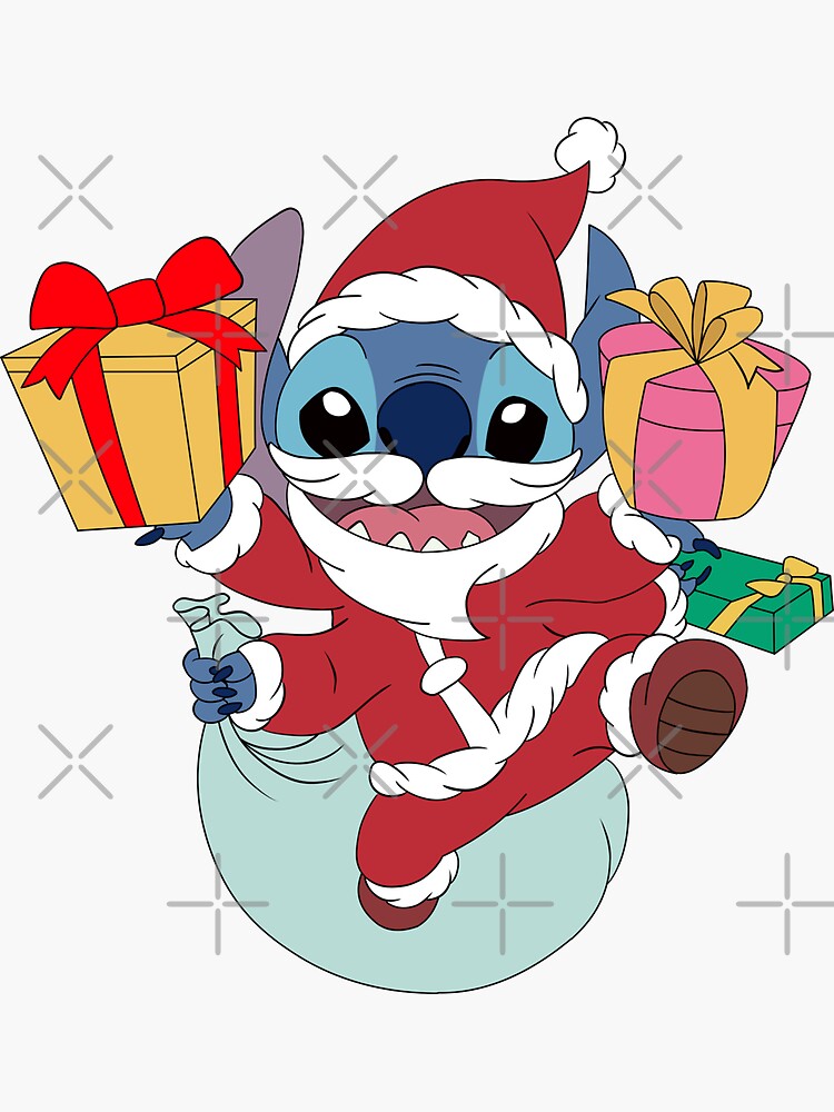 Disney Stitch Christmas Window Clings Decoration 24 on 1 Sheet New