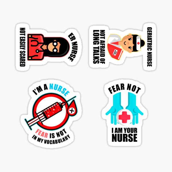 Pair, REFLECTIVE Geriatric Nurse Hard Hat Stickers, Lunchbox Decals, RN  Decals, Nursing Stickers, iPad Stickers, Car Decal Bumper Stickers