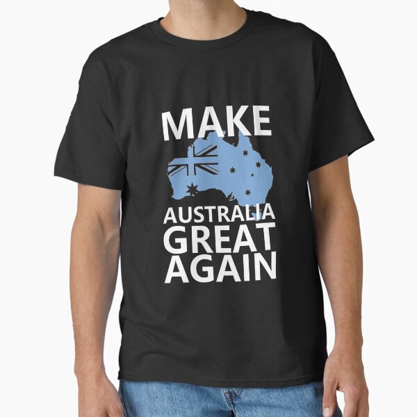 Vista previa del artículo con la obra «Haz que Australia vuelva a ser grandiosa», diseñado y vendido por aktiveaddict.