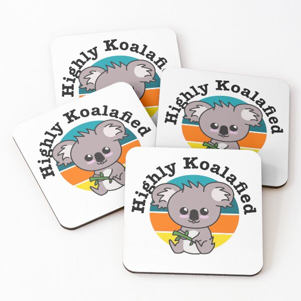 Item preview, "Highly Koalafied" Cute Koala Bear with Eucalyptus designed and sold by Happy Puppy Print On Demand.