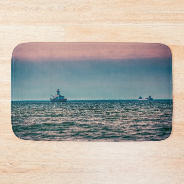 Item preview, Freighter and Lighthouse Lake Huron designed and sold by Enzwell.