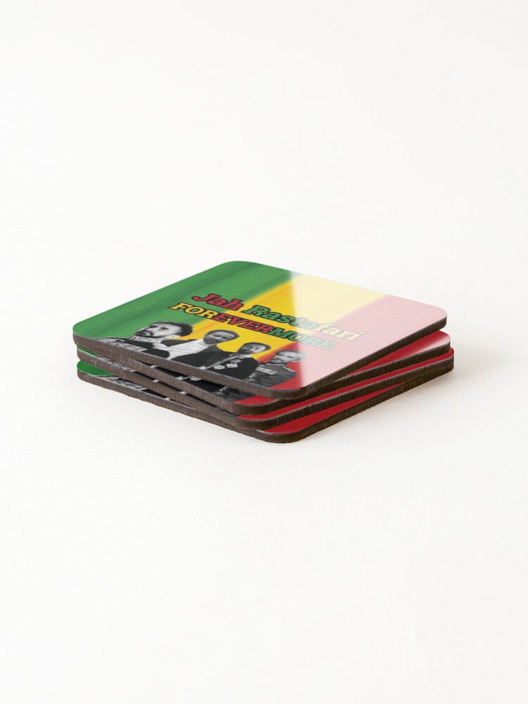 Thumbnail 4 of 5, Coasters (Set of 4), Portrait Jah Rastafari Forevermore  designed and sold by RastaMerch.