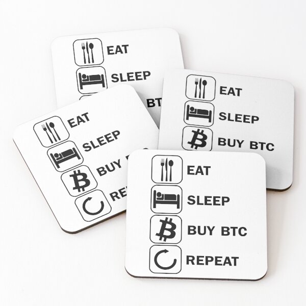 Item preview, Buy Bitcoin Eat Sleep HODL cryptocurrency designed and sold by DerNerd.