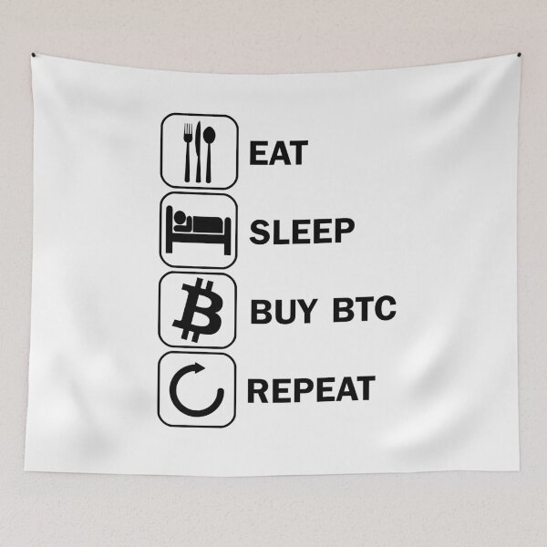 Item preview, Buy Bitcoin Eat Sleep HODL cryptocurrency designed and sold by DerNerd.