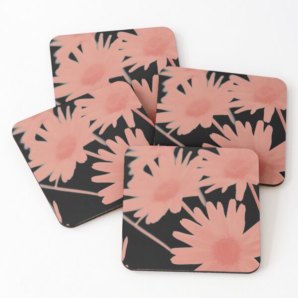 Item preview, Daisies with a difference. Nature. Outdoors. Coral, graphic special effects. designed and sold by JellyBeenzz.