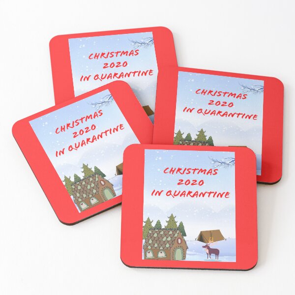 Item preview, Christmas in quarantine illustration with text designed and sold by Sonia dutta_art.